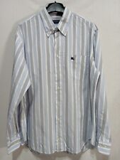 Camicia Burberry fantasia a righe colore blu, bianco e grigio, taglia L