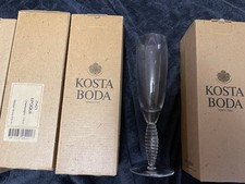 Kosta Boda 6 flut EPOQUE  designer Anna Ehrner, Belli Come Venini