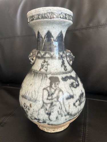 Grande vaso cinese dipinto a - ,