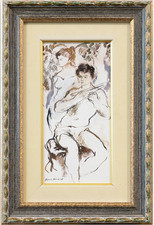 FRANCO MURER (1952) Acquerello "Il Flauto Magico" Firmato Arte Moderna del 900