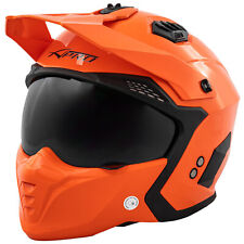 Jet Helmet Cafe Racer Open Face Motorcycle SunVisor Custom Scooter Orange