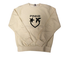 Felpa girocollo Pinko Crema