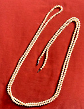 COLLANA PERLE lunga cm. 195 , bigiotteria Vintage anni '60 , susta argento 925