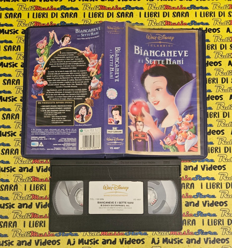 Vhs film biancaneve i sette - biancaneve,