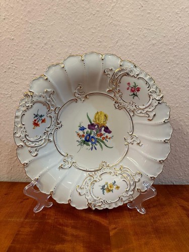 Piatto sfarzoso meissen fiori - sfarzoso,