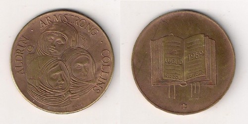 Moon landing medal medaglia - medal,,