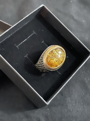 Anello argento oro - in, vintage