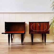 Coppia di comodini in legno anni 80 - tavolini abbinati, contenitore camera da letto classico