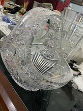 cestino centro tavola/portagioie in cristallo 