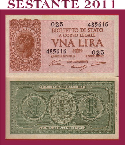 Italia italy 1 lira - italy,,