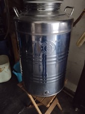 fusto bidone per olio da 50 litri in acciaio inox alimentare
