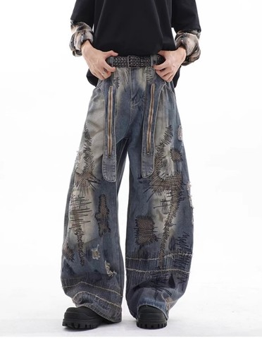 Jeans coltello curvo hip hop - jeans,