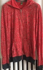 Maglia uomo Alternative Earth cerniera e cappuccio Tg L rosso con stampa