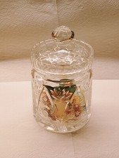 ANTICO PORTA BON BON CON COPERCHIO IN CRISTALLO DI BOEMIA 