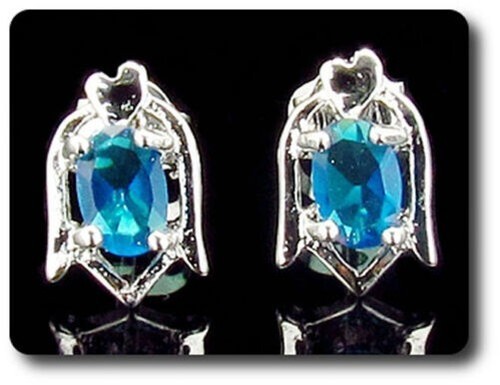 Orecchini zaffiro blu 2x7 - orecchini, mm