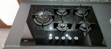 piano cottura Beko 5 fuochi con vetro temperato nero 