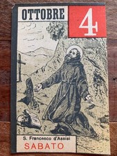 SAN FRANCESCO D’ASSISI, SANTINO del GIORNO SABATO 4 OTTOBRE 1937