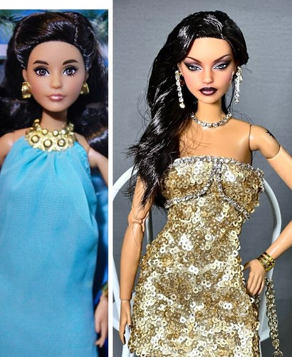 Ooak barbie bambola ridipinta - ooak,