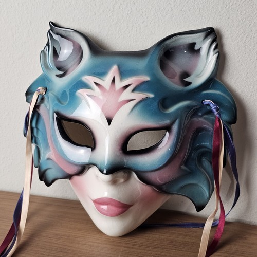 Maschera gatto arte argilla