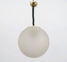 Lampada a sospensione 'MOON' - lampadario Vintage - anni 70' - ottone,vetro