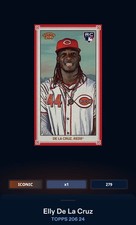 TOPPS BUNT 206 24 - SCHEDA DIGITALE Elly de La Cruz (RC) ICONICA 279cc bordo rosso