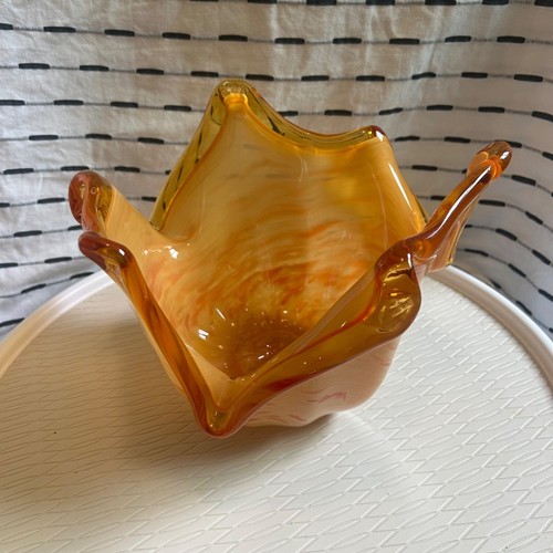 Vaso grande vetro arancione - vaso,