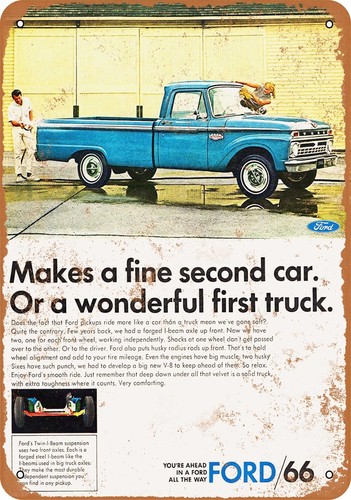 Insegna metallo 1966 ford - insegna,