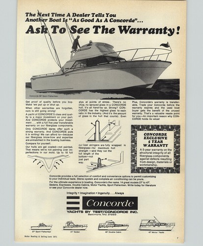 Pubblicità carta 1971 yacht - pubblicità,