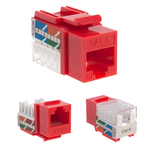 Connettore rete cat6 rosso - rete,
