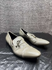 Mocassini Cesare Paciotti in pelle traforata con nappa grigio da uomo taglia 8 US