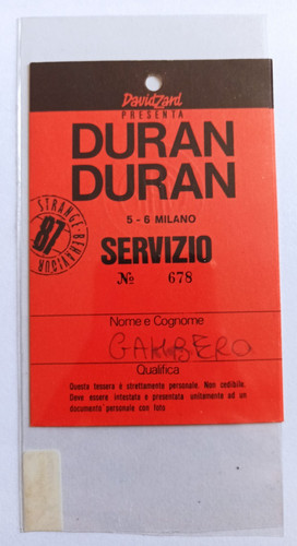 Duran concert ticket - duran,