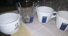 Lotto misto 4 tazze cappuccino latte Lavazza  ceramica 1 vetro nuove Mint stock