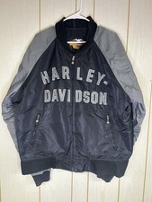 Giacca Bomber Harley-Davidson 100 Anniversario Nylon Grigio e Nero con Patch