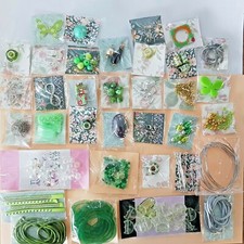  COD-F3 STOCK LOTTO mix GREEN KIT STARTER BIGIOTTERIA charms perline perle beads