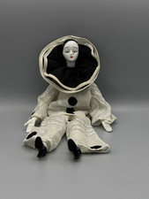 Bambola Pierrot Di Porcellana Vintage 