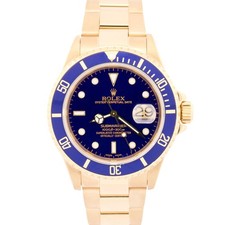Rolex Submariner Data BLU 18K