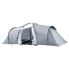 Outsunny Tenda da Campeggio 5 Posti con 2 Camere e Baldacchino 590x245x193cm