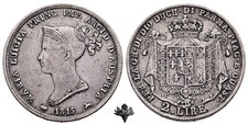 PARMA DUCATO 2 lire 1815 MOLTO RARA Maria Luigia d'Austria ARGENTO