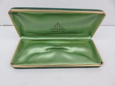 vecchia custodia vuota astuccio per penna LALEX LAMINATO ORO verde vintage epoca