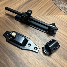 Catenaccio in ferro nero con supporti – Chiusura porta cancello portone