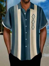 Camisa con botones hombre azul