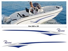 Coppia adesivi in vinile per imbarcazione nautica SX + DX barca RANIERI
