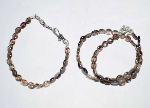 Collana quarzo fumè argento