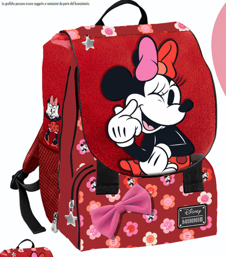 Zaino scuola minnie peluche - zaino,