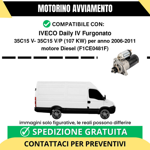 Motorino avviamento iveco - motorino,
