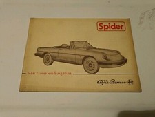 Libretto uso e manutenzione Alfa Romeo Spider Originale 1983