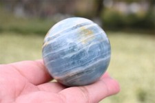 Sfera di calcite onice blu