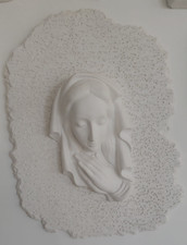 BASSORILIEVO QUADRO MADONNA IN PREGHIERA ARREDO STUCCHI IN GESSO CM. 57X43