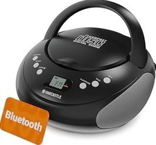 Oakcastle CD250 LETTORE CD PORTATILE BOOMBOX con Bluetooth e Radio FM | Nero