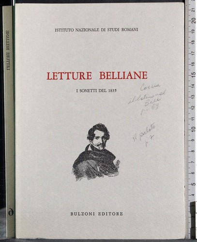 Letture belliane sonetti - belliane., i